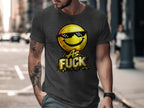 Deal With It As Fuck Emoji T-Shirt | Sunglasses Smiley Graphic Tee - Anything AF
