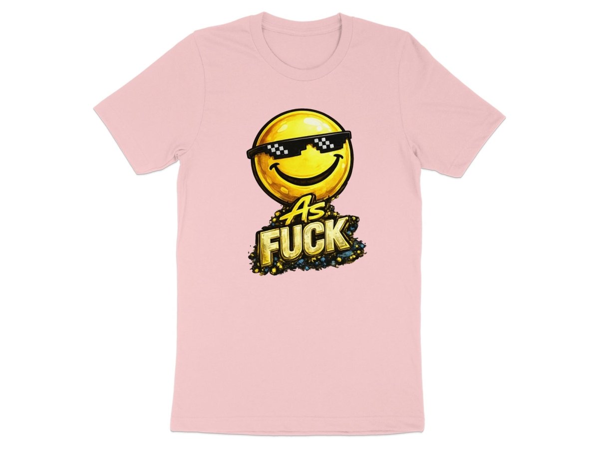 Deal With It As Fuck Emoji T-Shirt | Sunglasses Smiley Graphic Tee - Anything AF