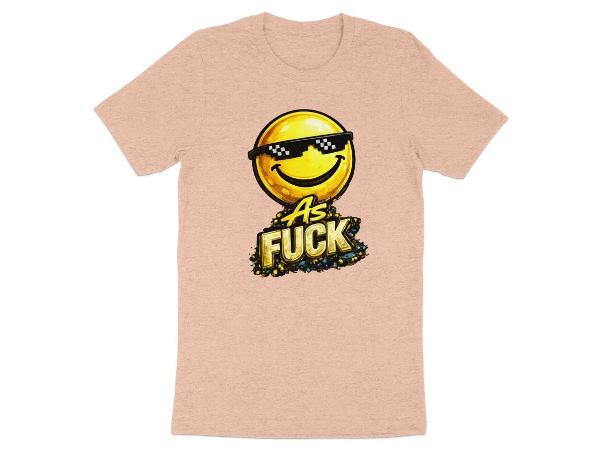 Deal With It As Fuck Emoji T-Shirt | Sunglasses Smiley Graphic Tee - Anything AF