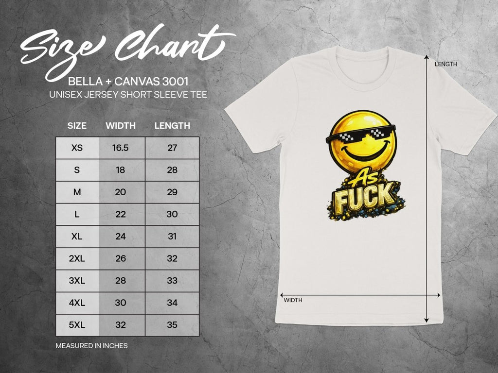 Deal With It As Fuck Emoji T-Shirt | Sunglasses Smiley Graphic Tee - Anything AF