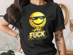 Deal With It As Fuck Emoji T-Shirt | Sunglasses Smiley Graphic Tee - Anything AF