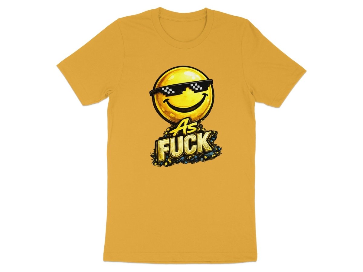 Deal With It As Fuck Emoji T-Shirt | Sunglasses Smiley Graphic Tee - Anything AF