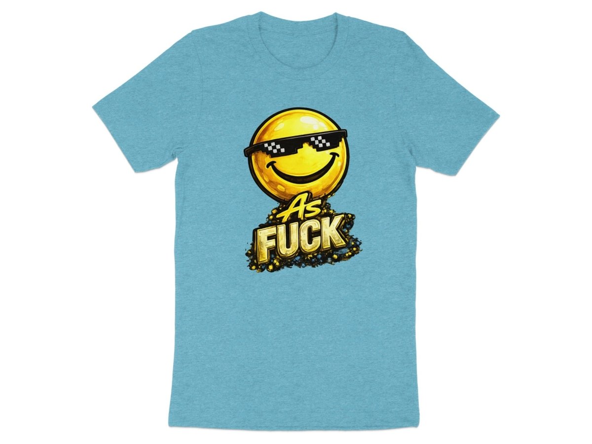 Deal With It As Fuck Emoji T-Shirt | Sunglasses Smiley Graphic Tee - Anything AF