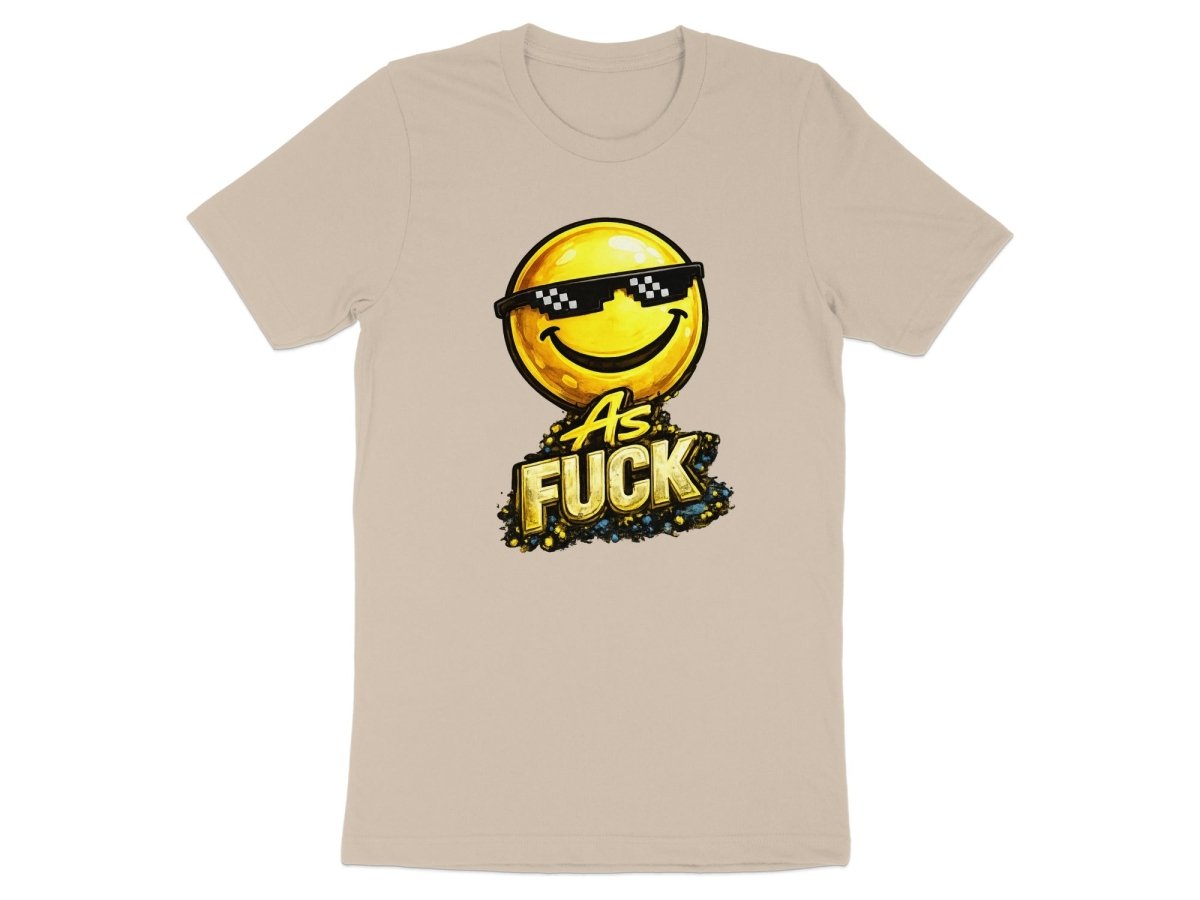 Deal With It As Fuck Emoji T-Shirt | Sunglasses Smiley Graphic Tee - Anything AF