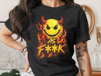 Devil As F**K Emoji T-Shirt | Hellfire Graphic Tee - Anything AF
