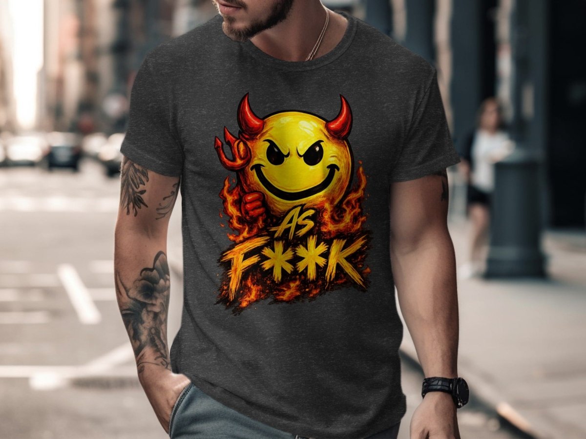 Devil As F**K Emoji T-Shirt | Hellfire Graphic Tee - Anything AF