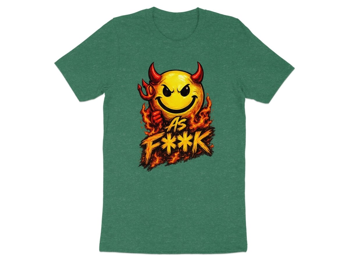 Devil As F**K Emoji T-Shirt | Hellfire Graphic Tee - Anything AF