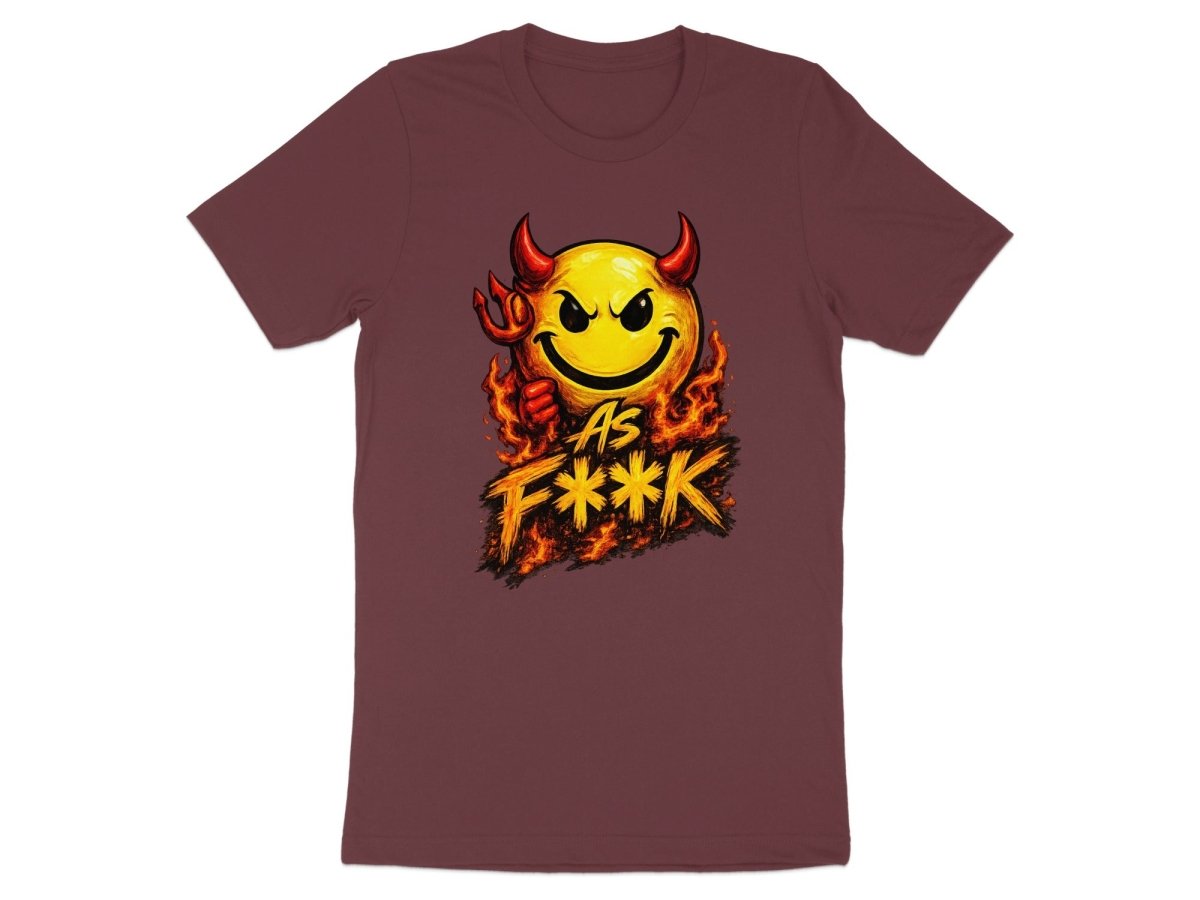 Devil As F**K Emoji T-Shirt | Hellfire Graphic Tee - Anything AF