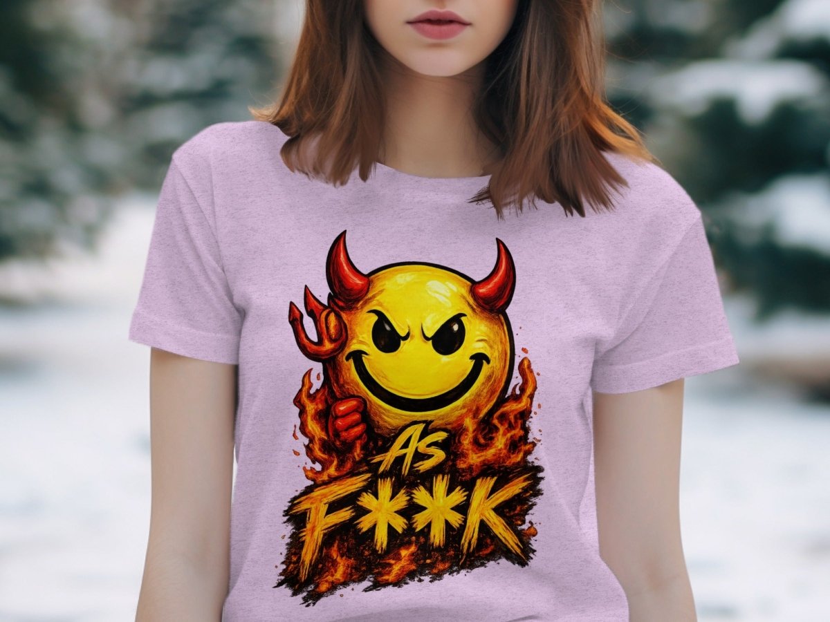 Devil As F**K Emoji T-Shirt | Hellfire Graphic Tee - Anything AF
