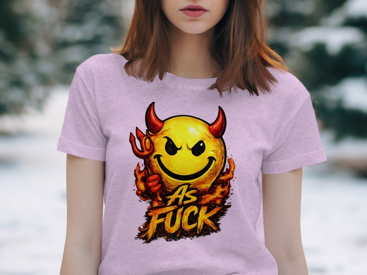 Devil As Fuck Emoji T-Shirt | Hellfire NSFW Graphic Tee - Anything AF