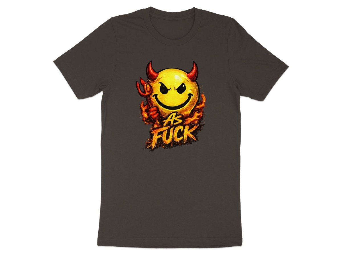 Devil As Fuck Emoji T-Shirt | Hellfire NSFW Graphic Tee - Anything AF