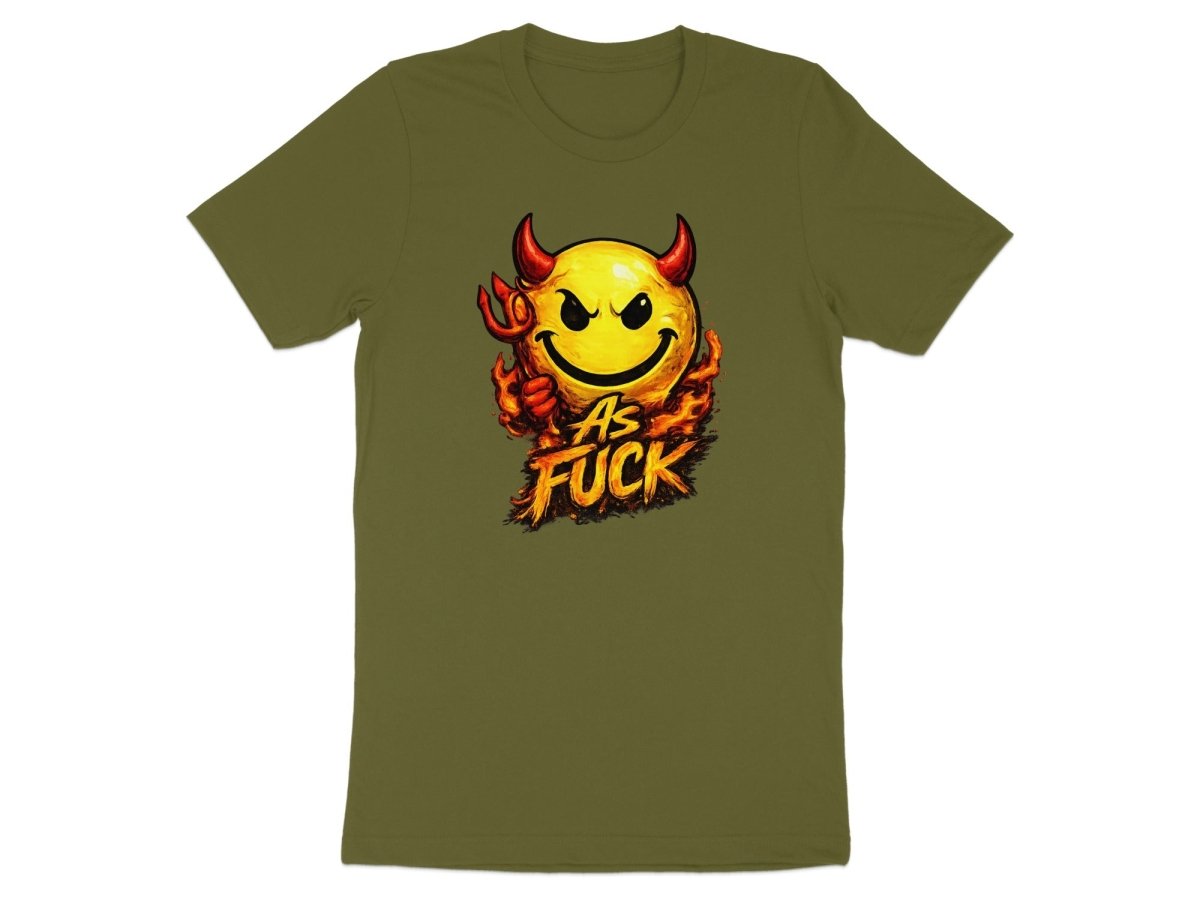 Devil As Fuck Emoji T-Shirt | Hellfire NSFW Graphic Tee - Anything AF