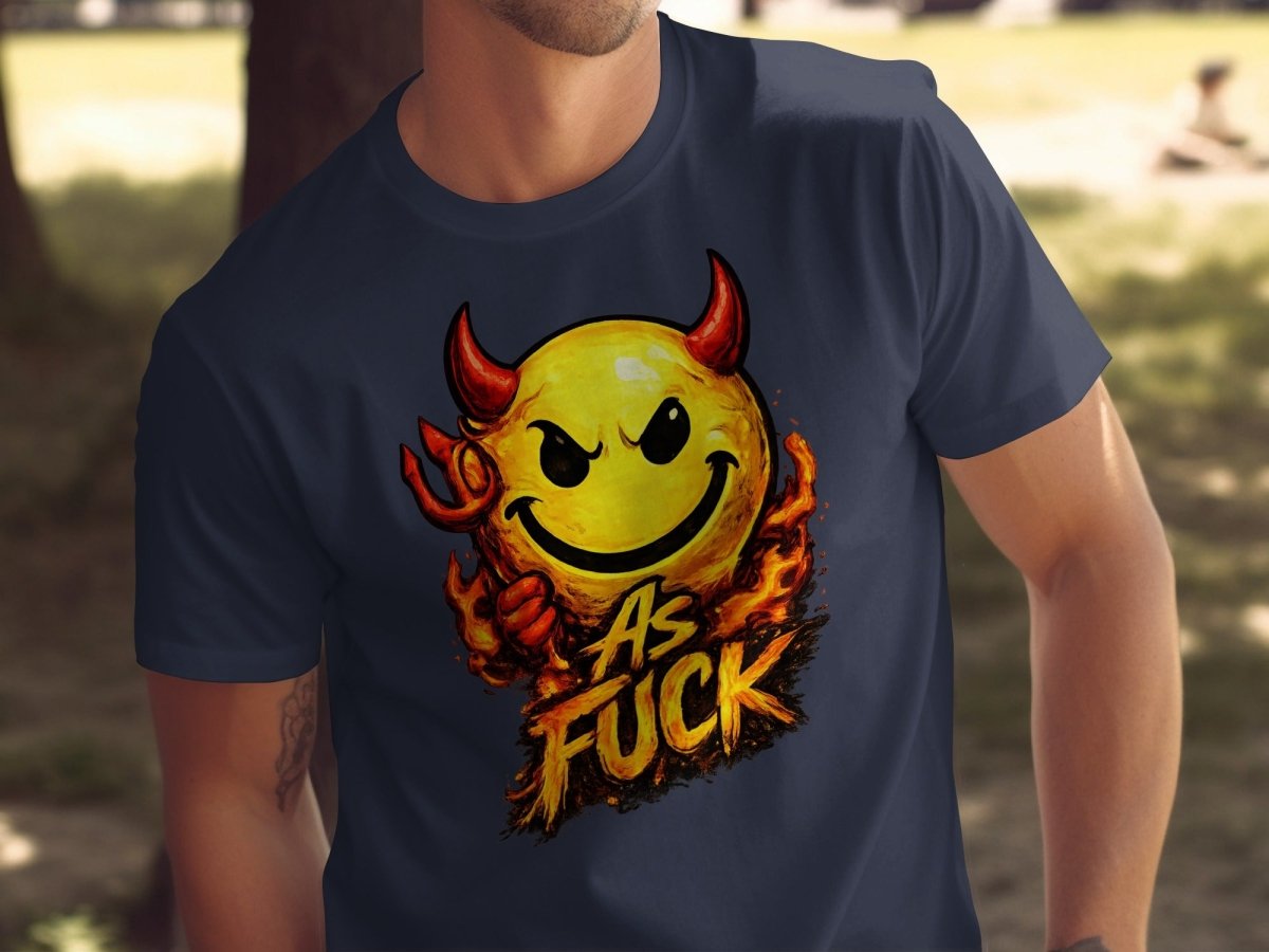 Devil As Fuck Emoji T-Shirt | Hellfire NSFW Graphic Tee - Anything AF