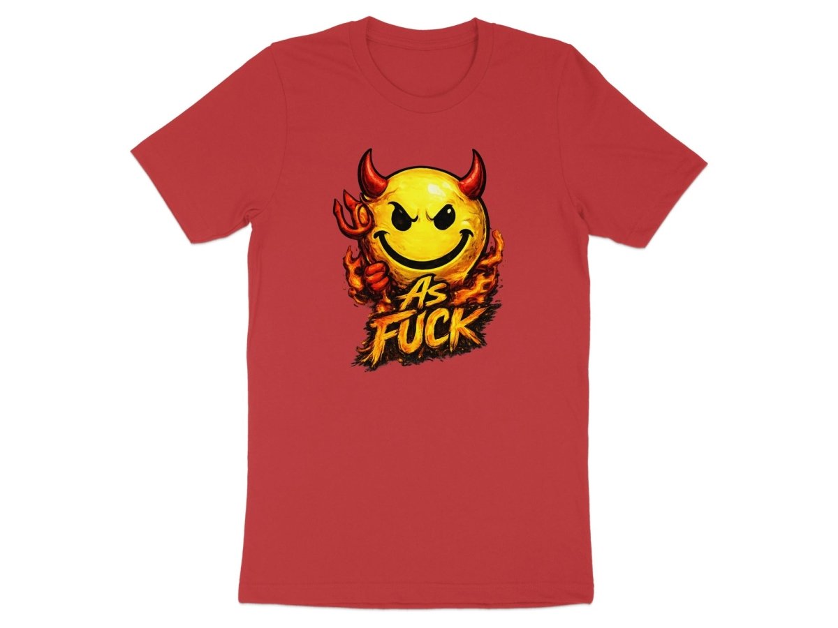 Devil As Fuck Emoji T-Shirt | Hellfire NSFW Graphic Tee - Anything AF