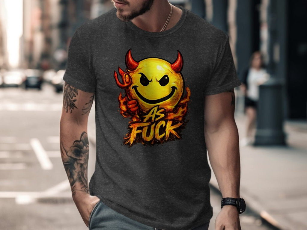 Devil As Fuck Emoji T-Shirt | Hellfire NSFW Graphic Tee - Anything AF