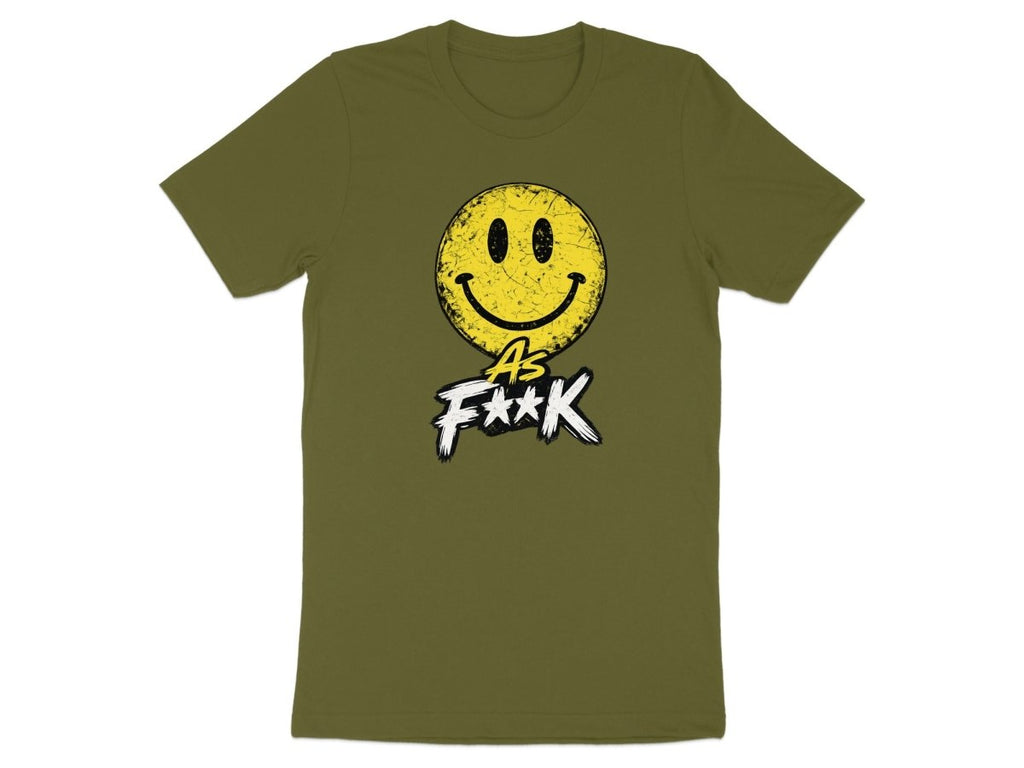 Distressed Smiley As F**K Emoji T-Shirt | Vintage Graphic Tee - Anything AF
