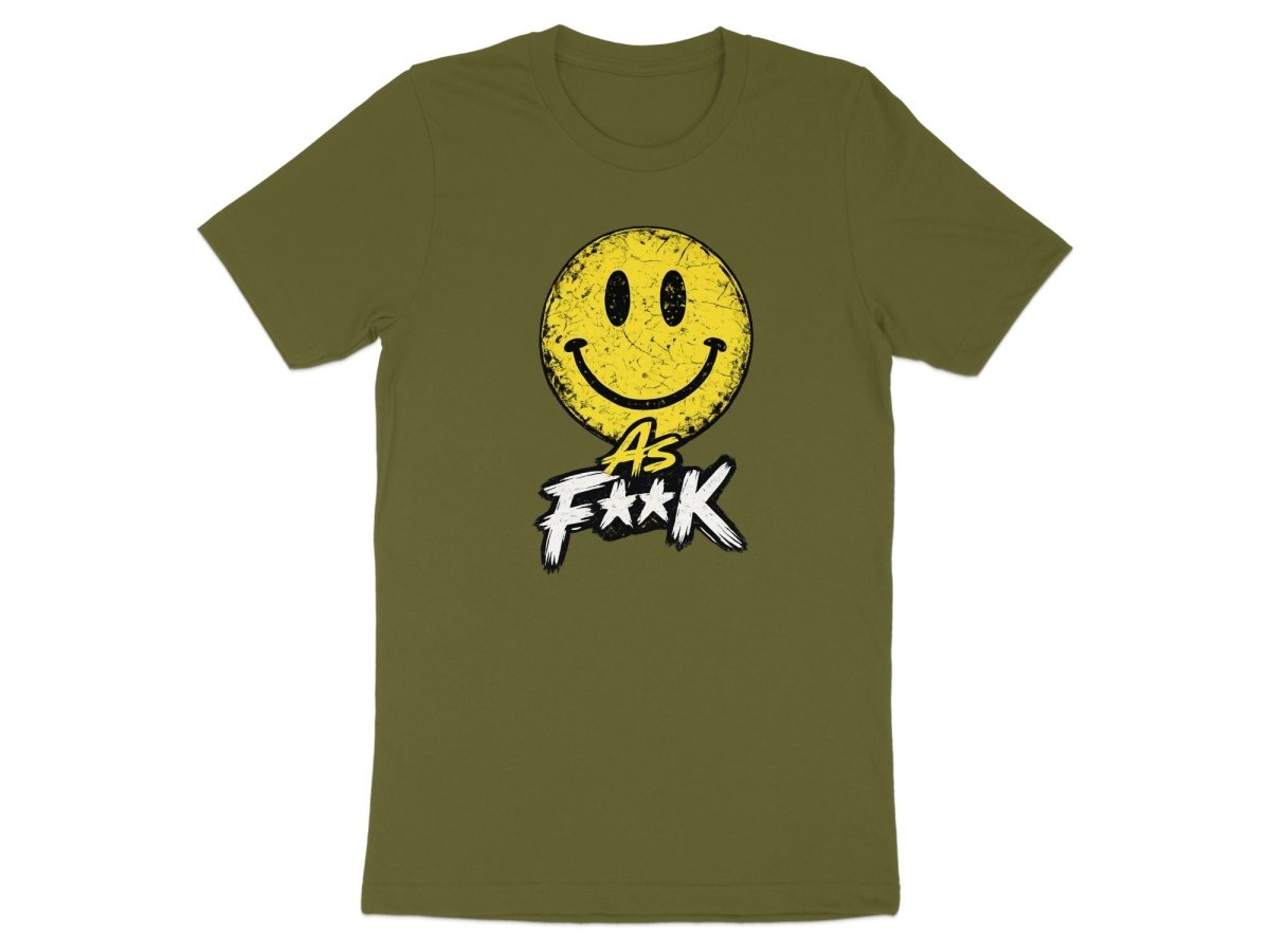 Distressed Smiley As F**K Emoji T-Shirt | Vintage Graphic Tee - Anything AF