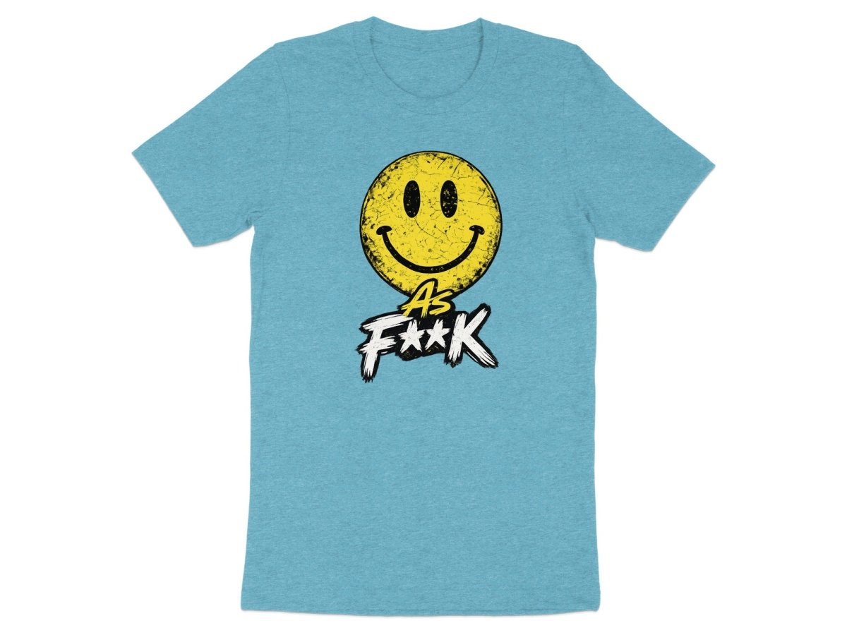 Distressed Smiley As F**K Emoji T-Shirt | Vintage Graphic Tee - Anything AF