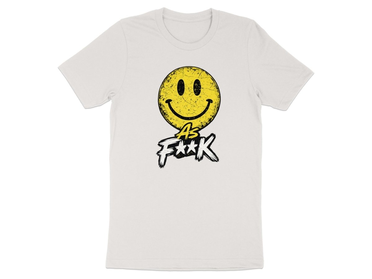 Distressed Smiley As F**K Emoji T-Shirt | Vintage Graphic Tee - Anything AF