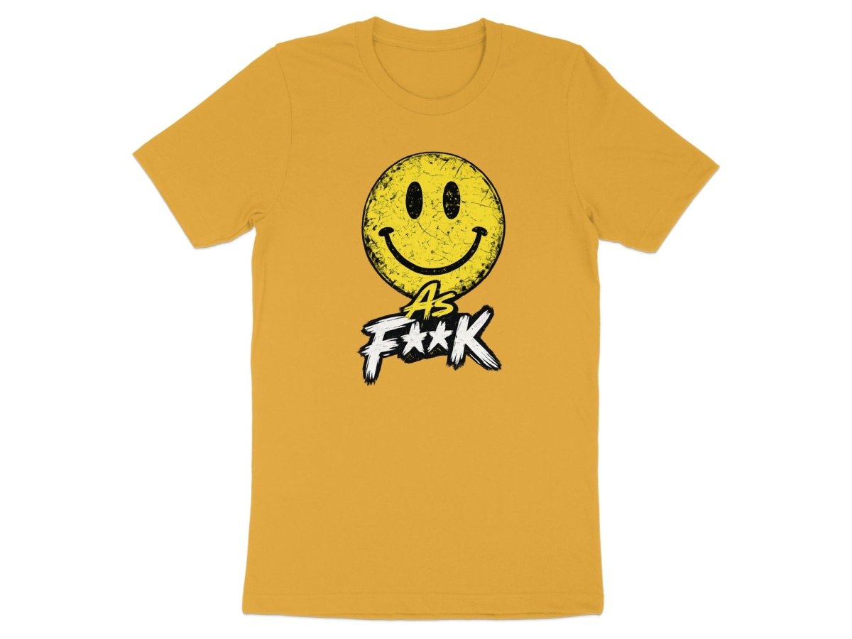 Distressed Smiley As F**K Emoji T-Shirt | Vintage Graphic Tee - Anything AF