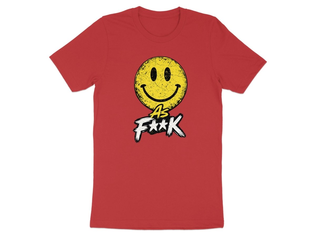 Distressed Smiley As F**K Emoji T-Shirt | Vintage Graphic Tee - Anything AF