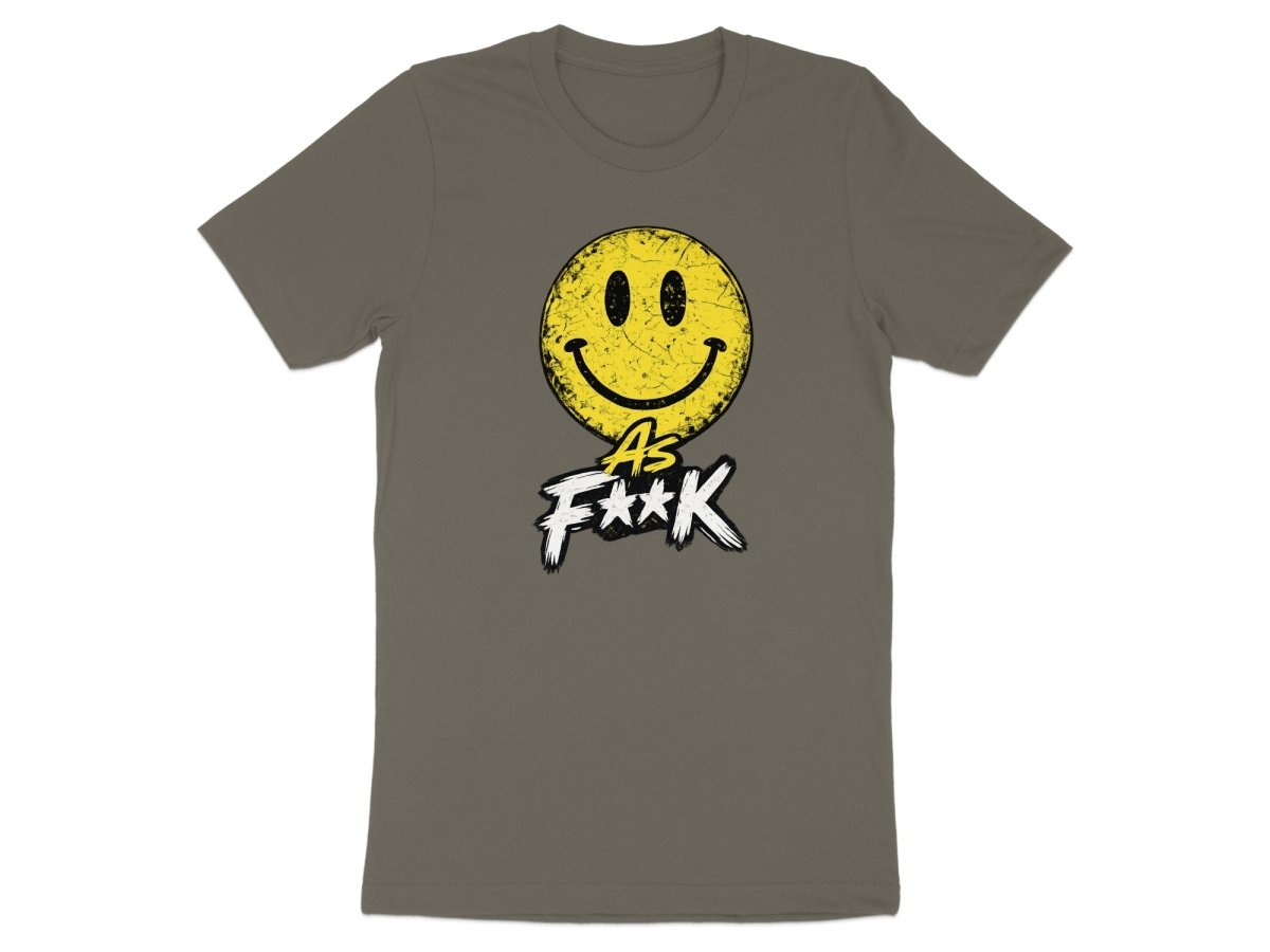 Distressed Smiley As F**K Emoji T-Shirt | Vintage Graphic Tee - Anything AF