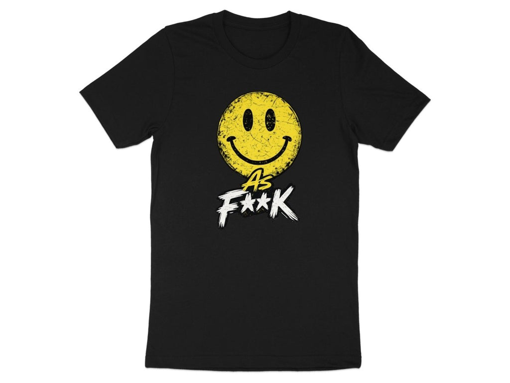 Distressed Smiley As F**K Emoji T-Shirt | Vintage Graphic Tee - Anything AF