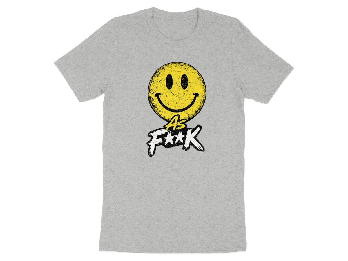 Distressed Smiley As F**K Emoji T-Shirt | Vintage Graphic Tee - Anything AF