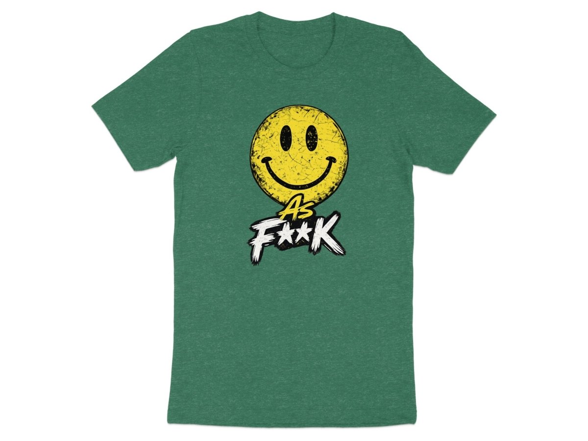 Distressed Smiley As F**K Emoji T-Shirt | Vintage Graphic Tee - Anything AF