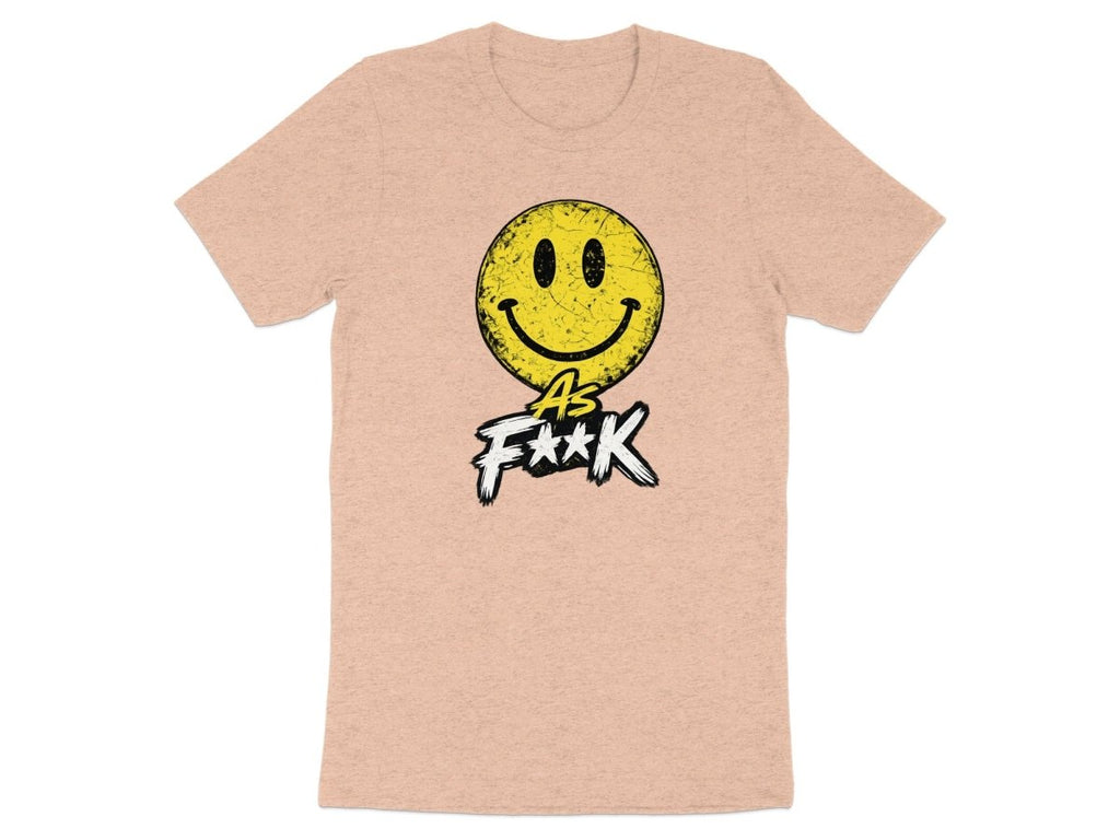 Distressed Smiley As F**K Emoji T-Shirt | Vintage Graphic Tee - Anything AF
