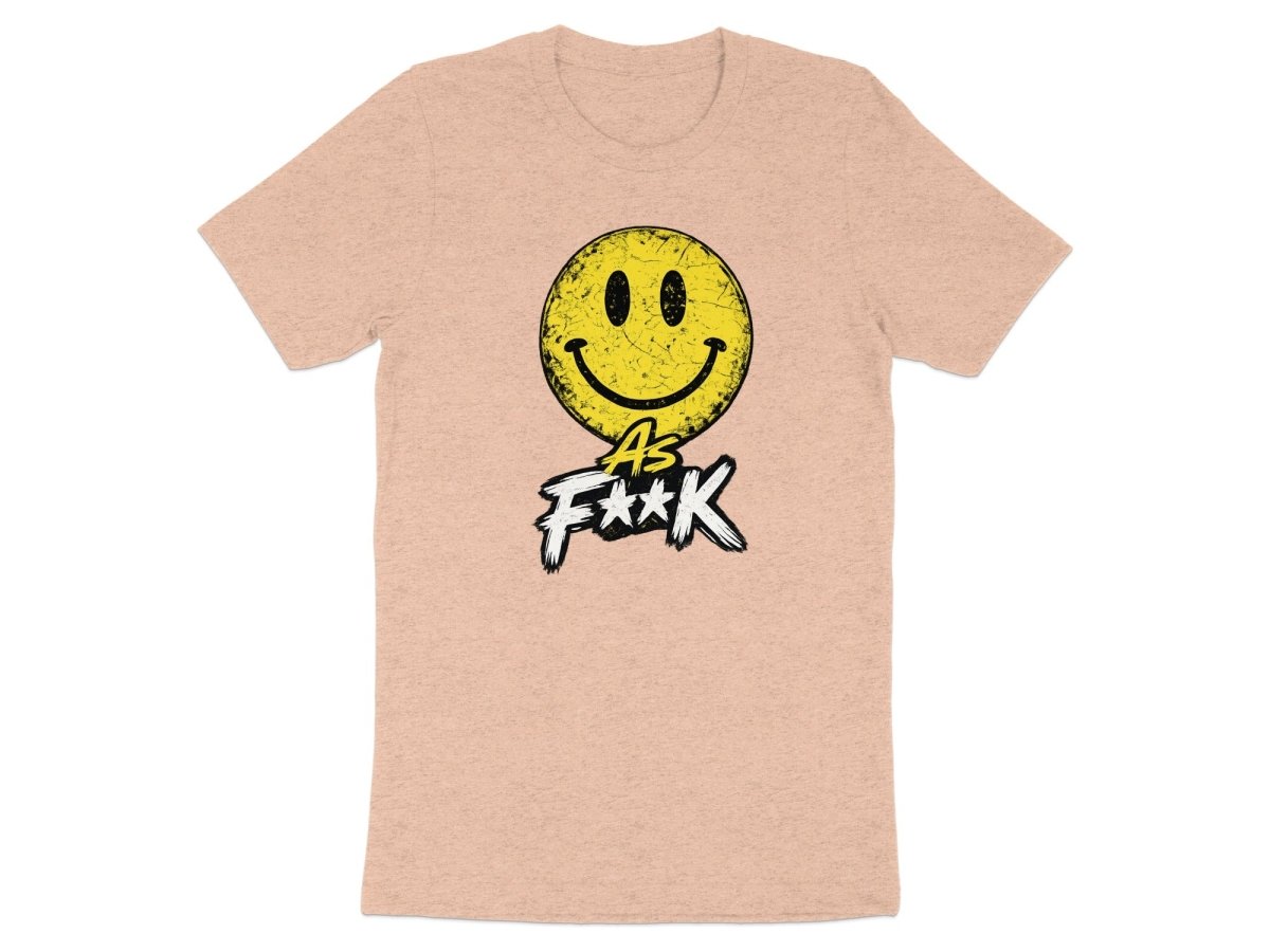 Distressed Smiley As F**K Emoji T-Shirt | Vintage Graphic Tee - Anything AF