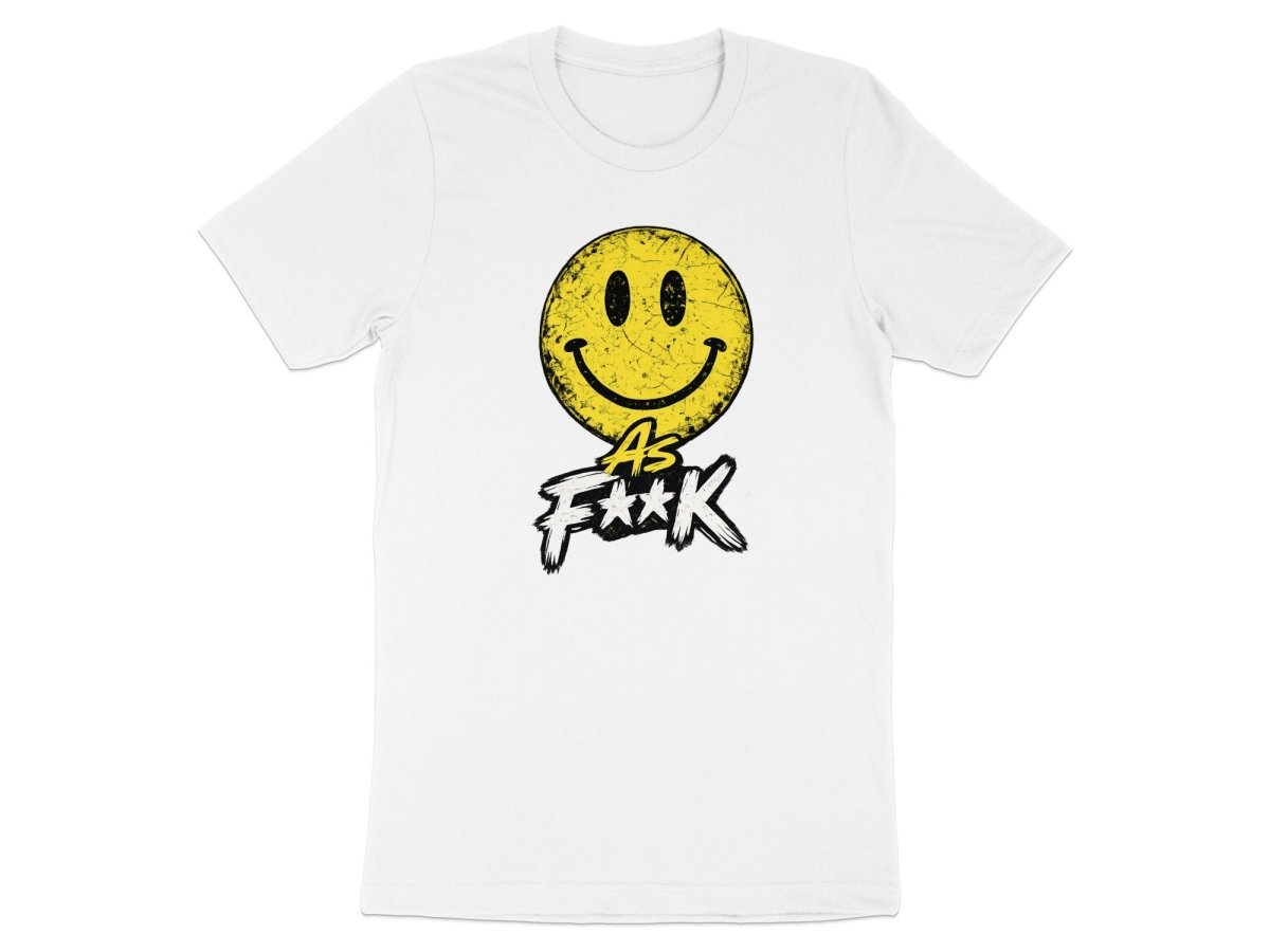 Distressed Smiley As F**K Emoji T-Shirt | Vintage Graphic Tee - Anything AF