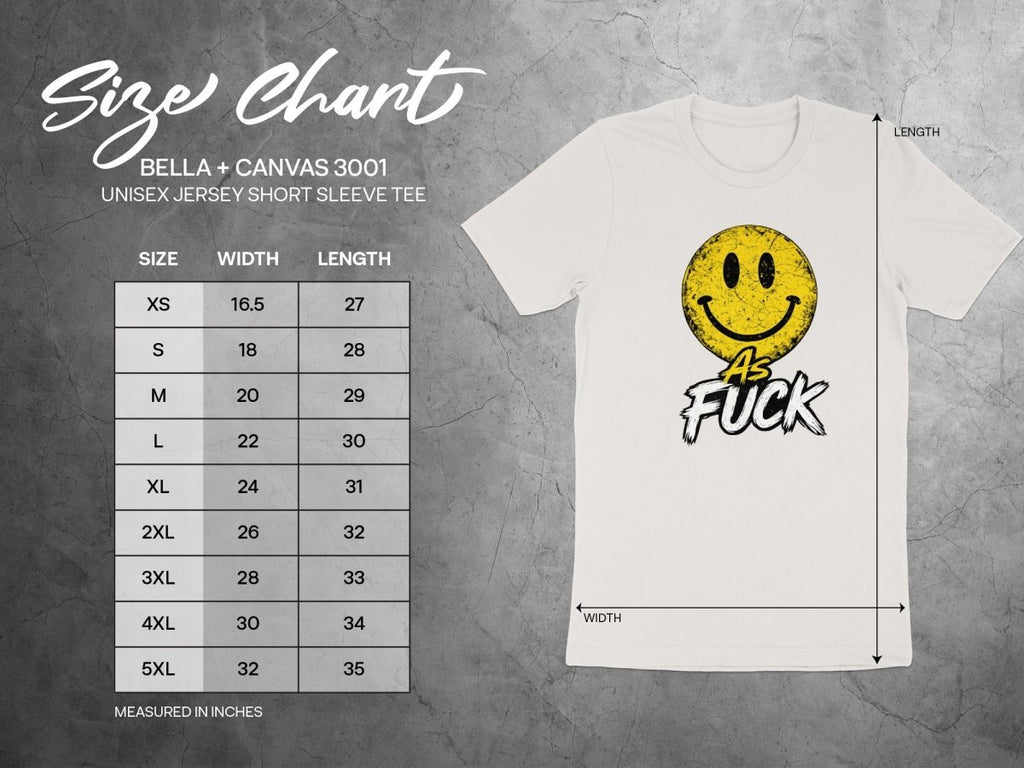 Distressed Smiley As Fuck Emoji T-Shirt | Vintage NSFW Graphic Tee - Anything AF