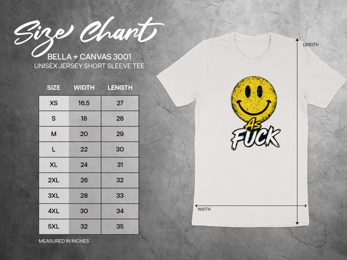 Distressed Smiley As Fuck Emoji T-Shirt | Vintage NSFW Graphic Tee - Anything AF