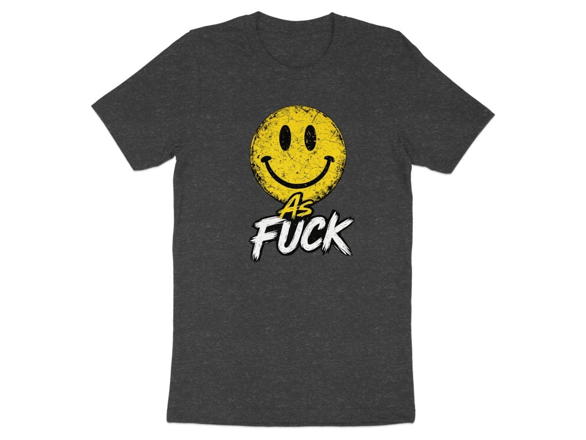 Distressed Smiley As Fuck Emoji T-Shirt | Vintage NSFW Graphic Tee - Anything AF