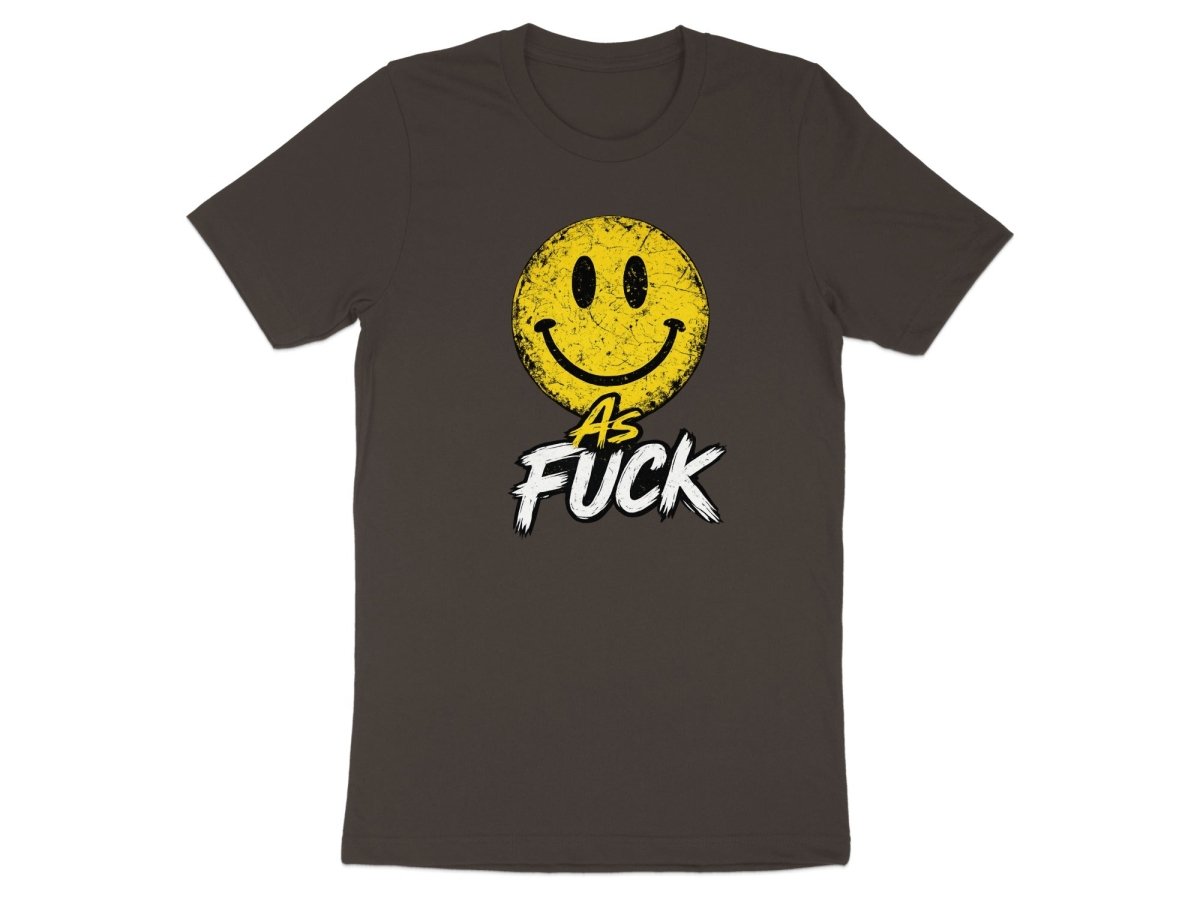 Distressed Smiley As Fuck Emoji T-Shirt | Vintage NSFW Graphic Tee - Anything AF