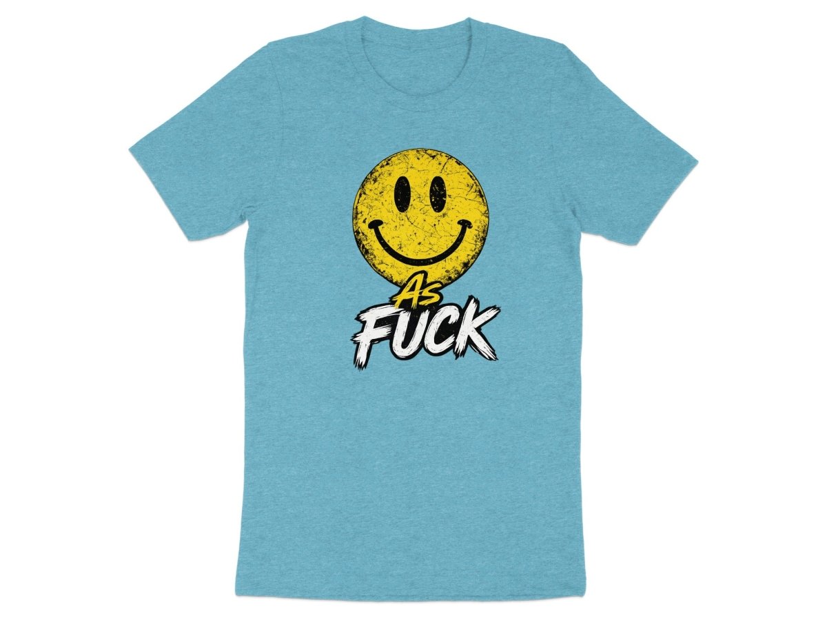 Distressed Smiley As Fuck Emoji T-Shirt | Vintage NSFW Graphic Tee - Anything AF