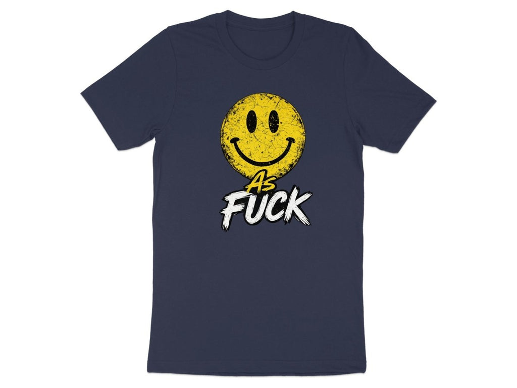 Distressed Smiley As Fuck Emoji T-Shirt | Vintage NSFW Graphic Tee - Anything AF