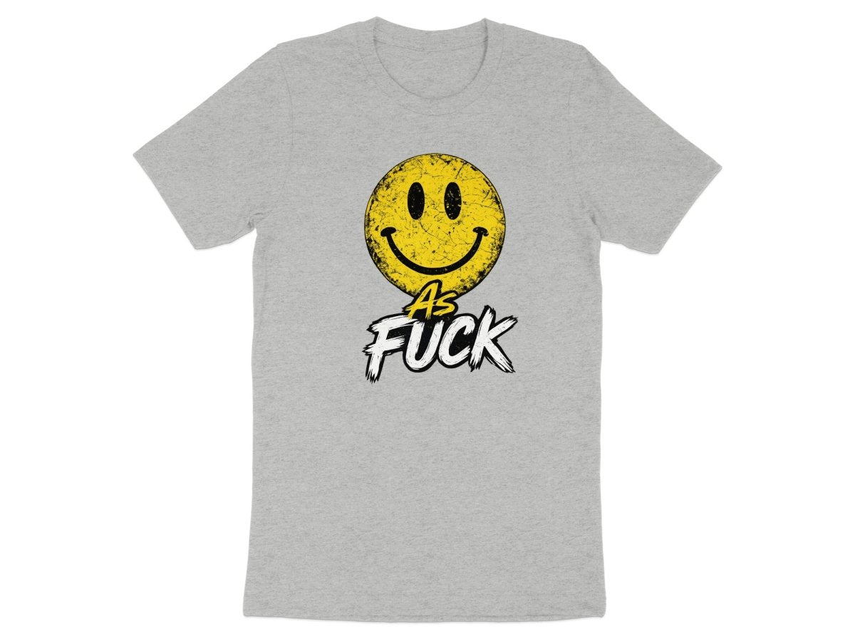 Distressed Smiley As Fuck Emoji T-Shirt | Vintage NSFW Graphic Tee - Anything AF