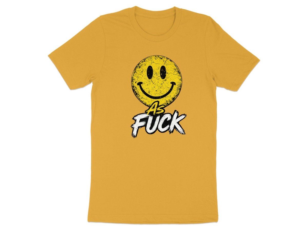 Distressed Smiley As Fuck Emoji T-Shirt | Vintage NSFW Graphic Tee - Anything AF