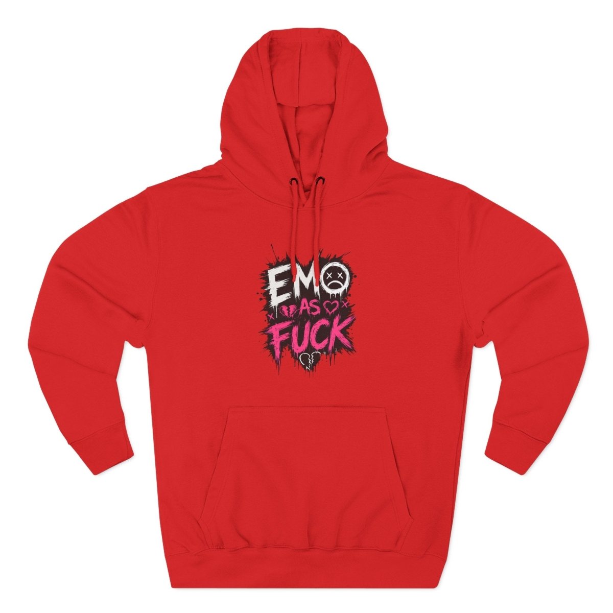 Emo As Fuck Hoodie | Emo Graphic Hooded Sweatshirt | Alternative Goth Scene Hoodie | Lane Seven Premium Fleece Hoodie - Anything AF