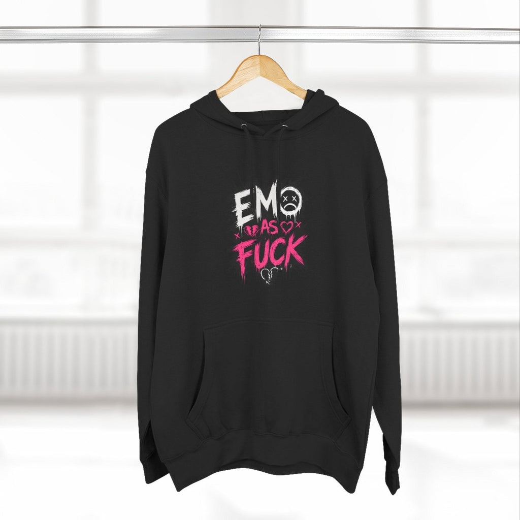 Emo As Fuck Hoodie | Emo Graphic Hooded Sweatshirt | Alternative Goth Scene Hoodie | Lane Seven Premium Fleece Hoodie - Anything AF