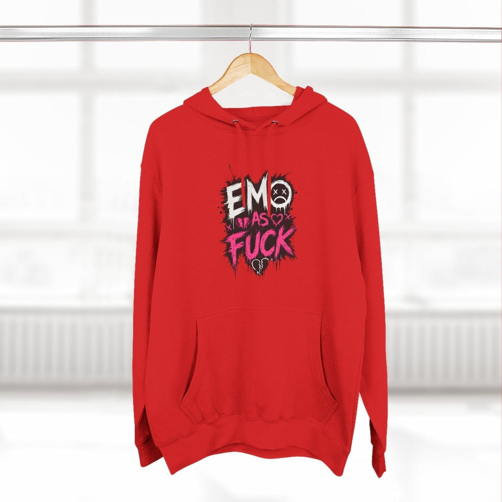 Emo As Fuck Hoodie | Emo Graphic Hooded Sweatshirt | Alternative Goth Scene Hoodie | Lane Seven Premium Fleece Hoodie - Anything AF