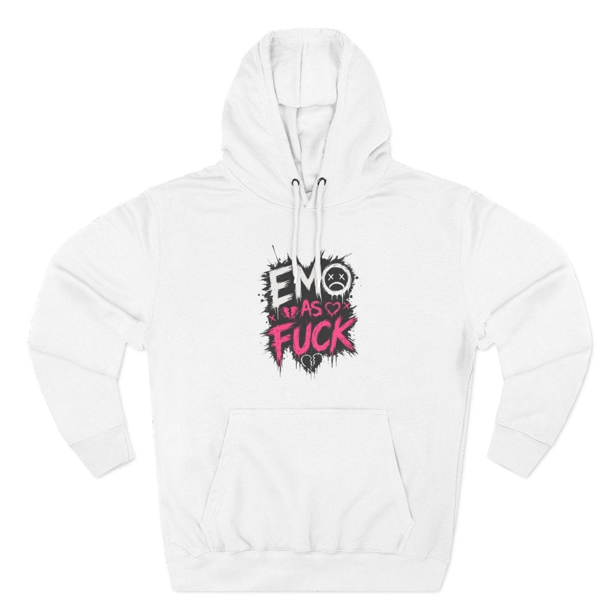Emo As Fuck Hoodie | Emo Graphic Hooded Sweatshirt | Alternative Goth Scene Hoodie | Lane Seven Premium Fleece Hoodie - Anything AF