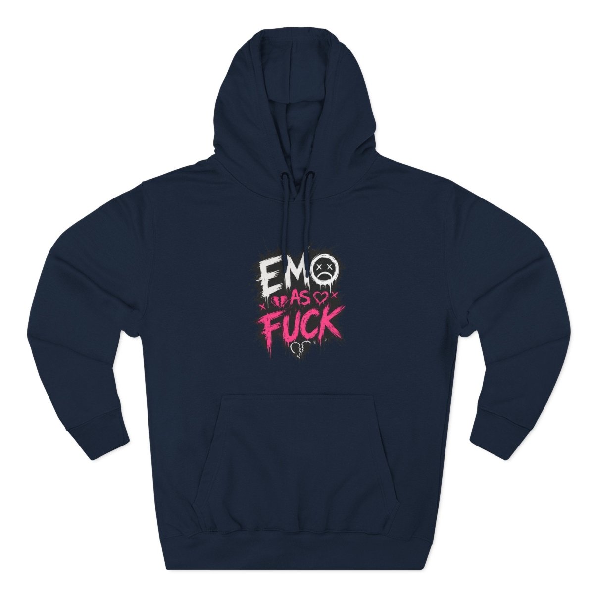 Emo As Fuck Hoodie | Emo Graphic Hooded Sweatshirt | Alternative Goth Scene Hoodie | Lane Seven Premium Fleece Hoodie - Anything AF