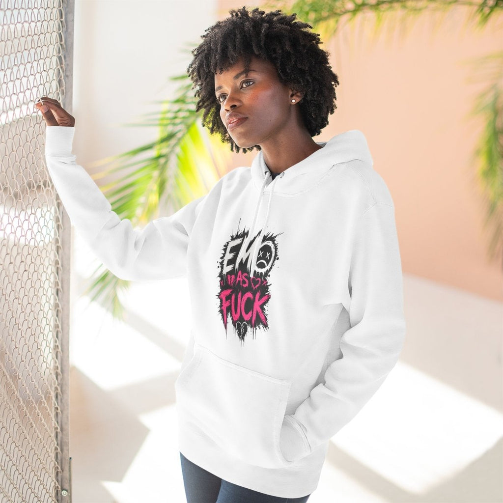 Emo As Fuck Hoodie | Emo Graphic Hooded Sweatshirt | Alternative Goth Scene Hoodie | Lane Seven Premium Fleece Hoodie - Anything AF