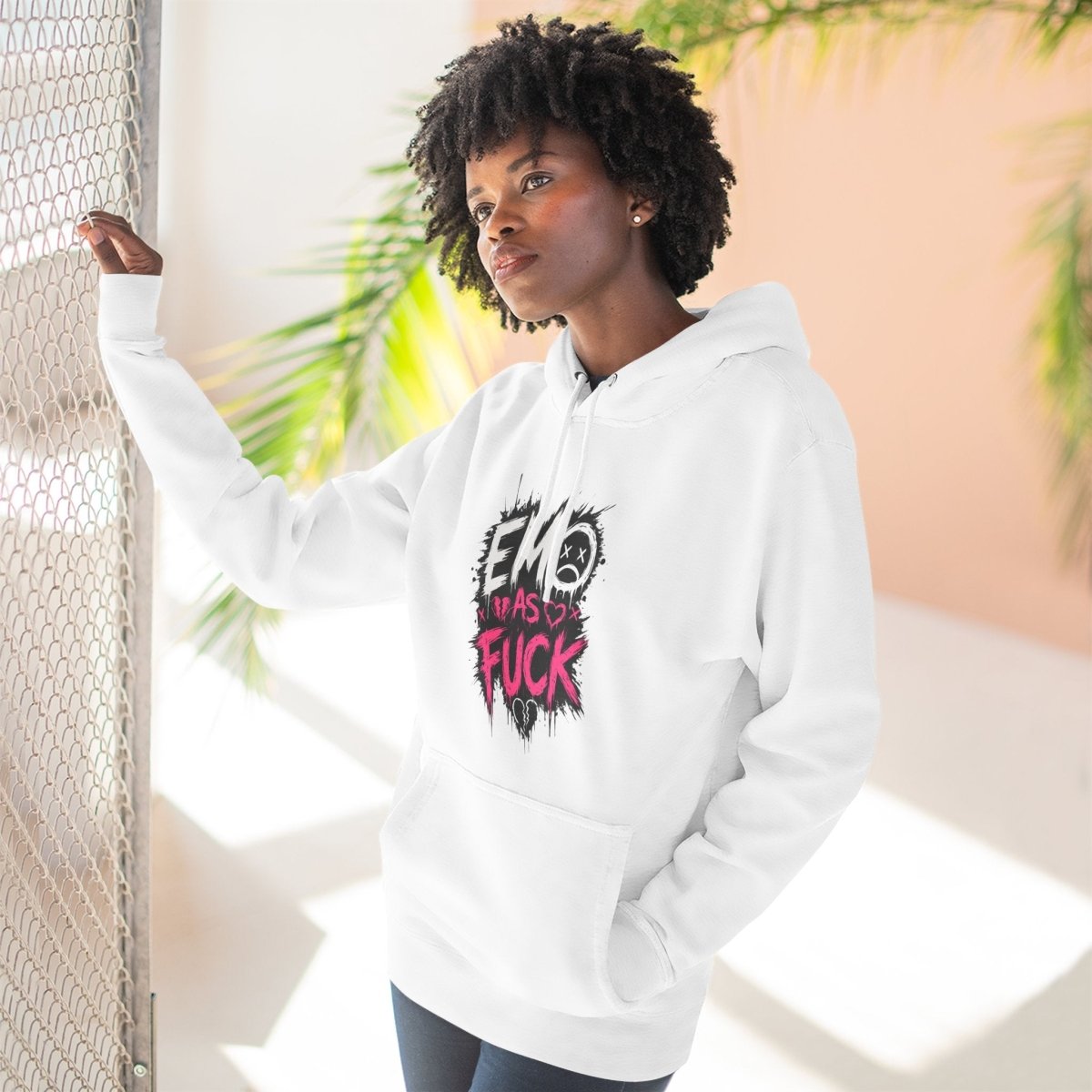 Emo As Fuck Hoodie | Emo Graphic Hooded Sweatshirt | Alternative Goth Scene Hoodie | Lane Seven Premium Fleece Hoodie - Anything AF