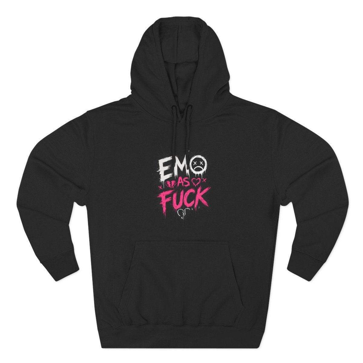 Emo As Fuck Hoodie | Emo Graphic Hooded Sweatshirt | Alternative Goth Scene Hoodie | Lane Seven Premium Fleece Hoodie - Anything AF