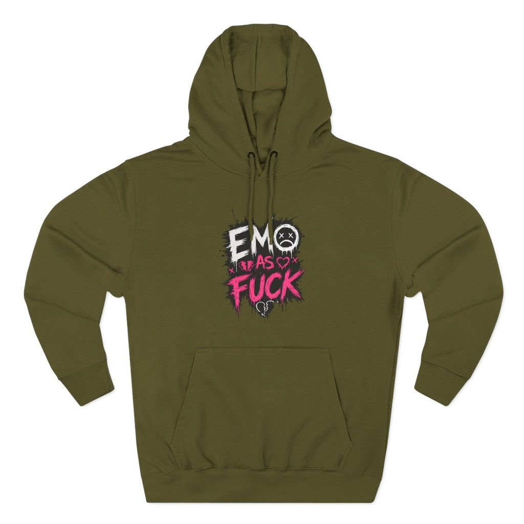 Emo As Fuck Hoodie | Emo Graphic Hooded Sweatshirt | Alternative Goth Scene Hoodie | Lane Seven Premium Fleece Hoodie - Anything AF