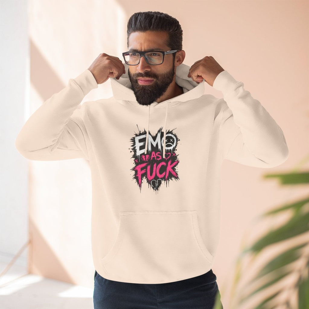 Emo As Fuck Hoodie | Emo Graphic Hooded Sweatshirt | Alternative Goth Scene Hoodie | Lane Seven Premium Fleece Hoodie - Anything AF